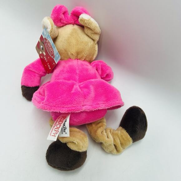 Clarice Plush Dog Toy Rudolph The Red Nosed Reindeer Dan Dee New - Picture 2 of 2